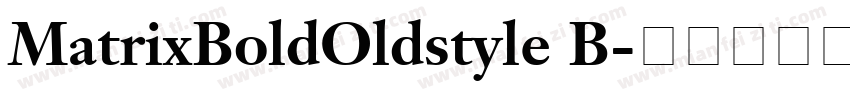 MatrixBoldOldstyle B字体转换